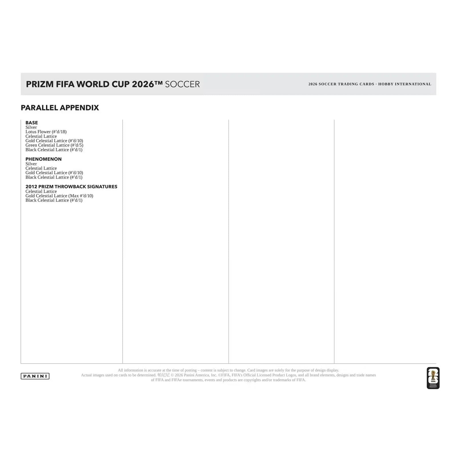 2026 Panini Prizm FIFA World Cup Soccer Hobby Box | International (Ships Sealed Only)