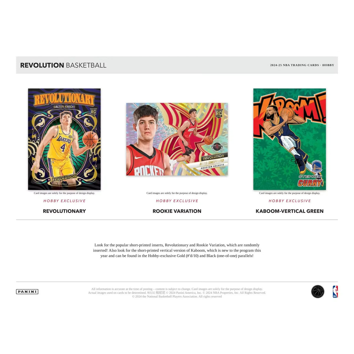 2024-25 Panini Revolution Basketball Hobby Box (Ships Sealed Only) - D