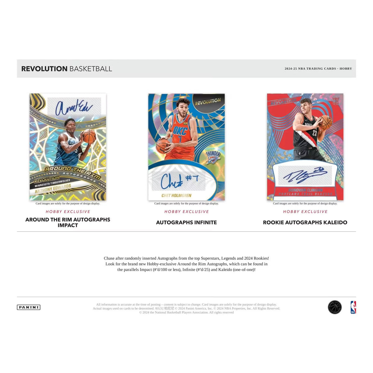 2024-25 Panini Revolution Basketball Hobby Box (Ships Sealed Only) - D