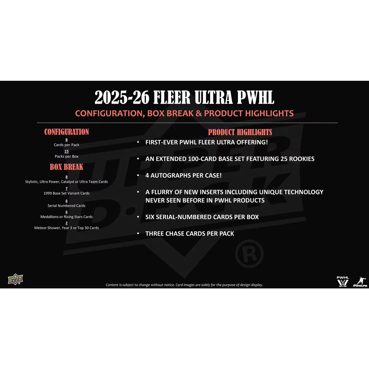 2025-26 Upper Deck Fleer Ultra PWHL Hockey Hobby Box | Presell (Ships Sealed Only)