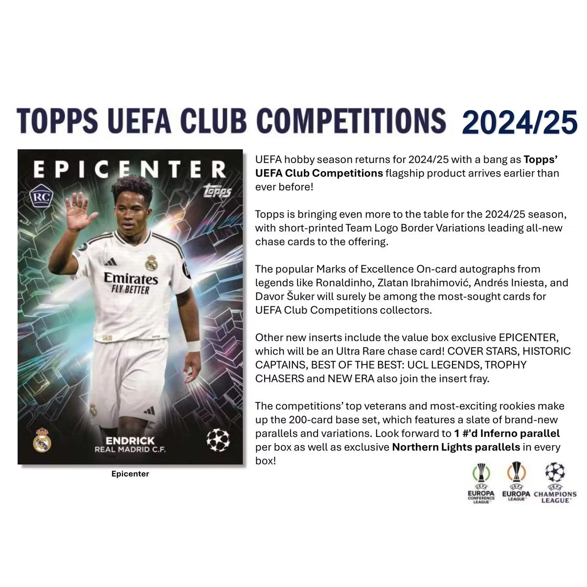 2024-25 Topps UEFA Club Competitions Soccer Blaster Box (Ships Sealed Only)