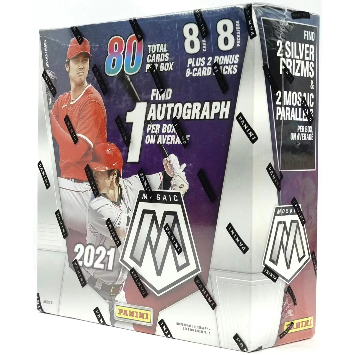 2021 Panini Mosaic Baseball 80-Card Mega Box | Reactive Blue Parallels (Ships Sealed Only)
