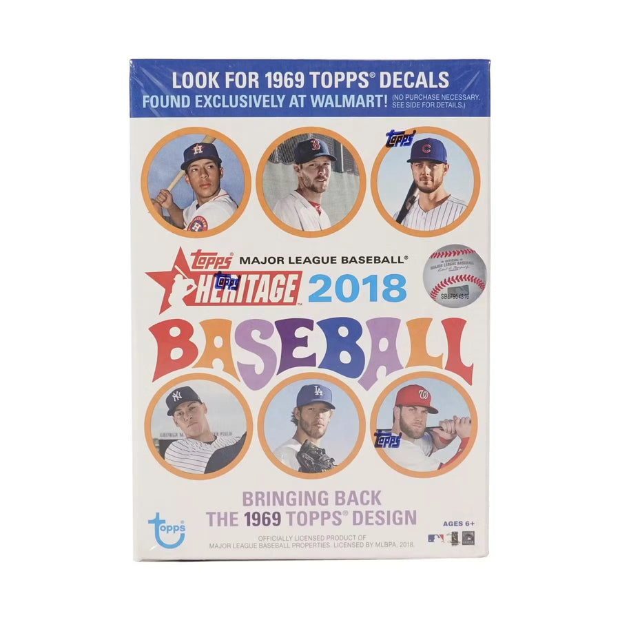 2018 Topps Heritage Baseball Blaster Box | 8 Packs (Ships Sealed Only)