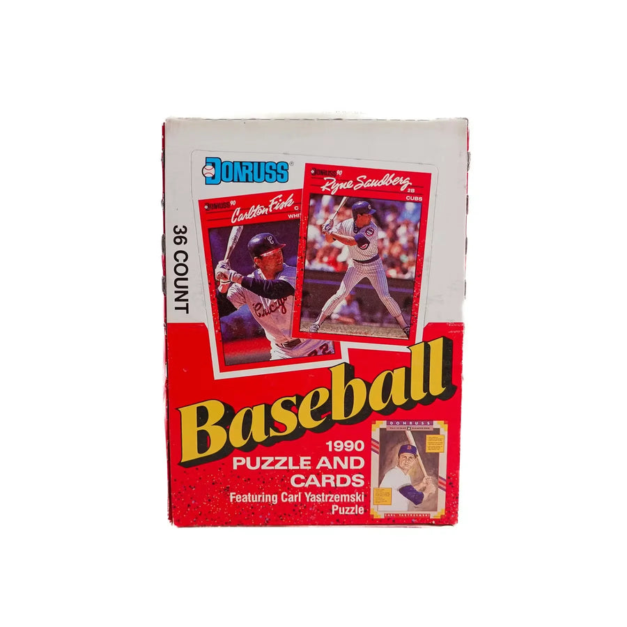 1990 Donruss Baseball Wax Box | 36 Packs, 16 Cards Each (Ships Sealed Only)