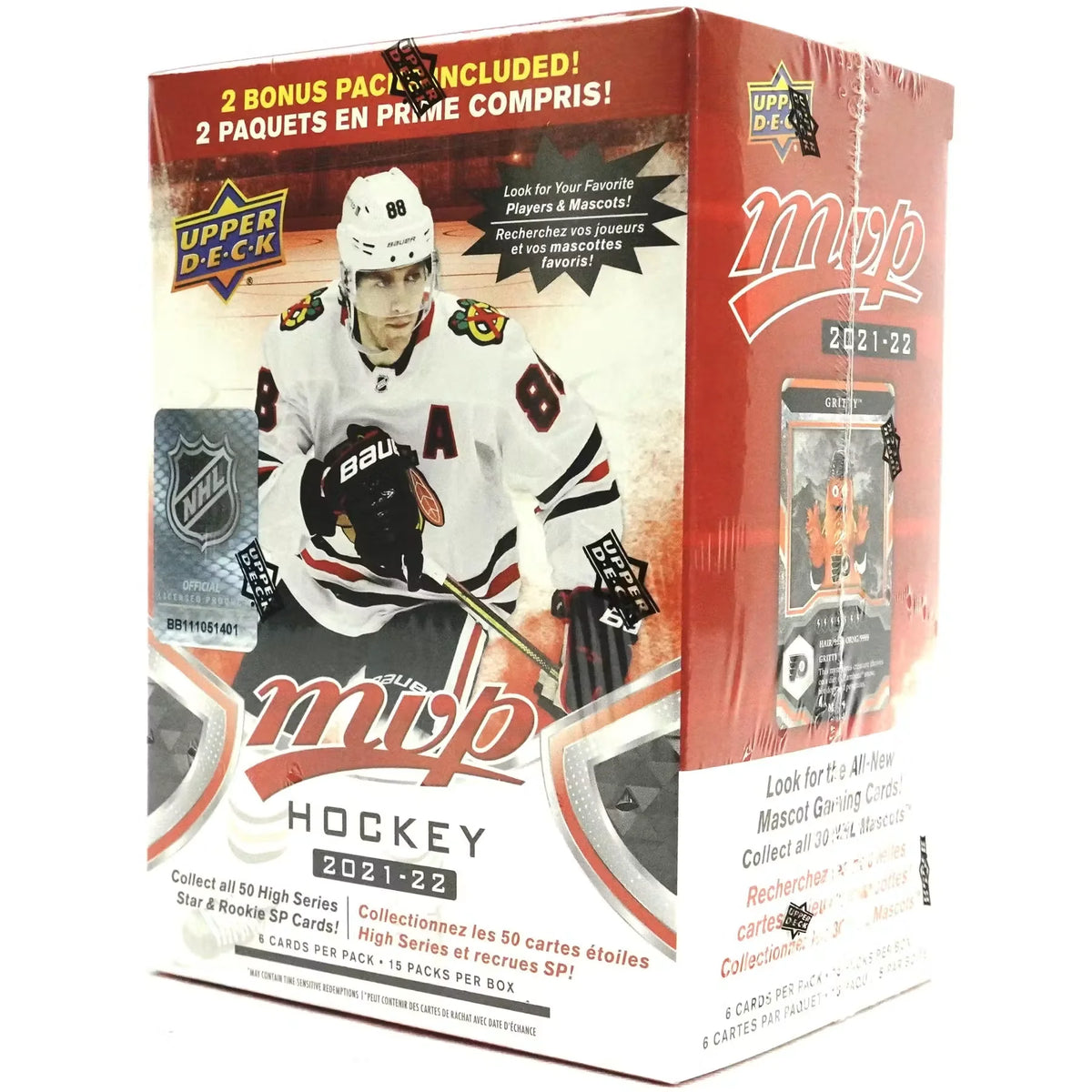 2021-22 Upper Deck MVP Hockey Blaster Box (Ships Sealed Only)