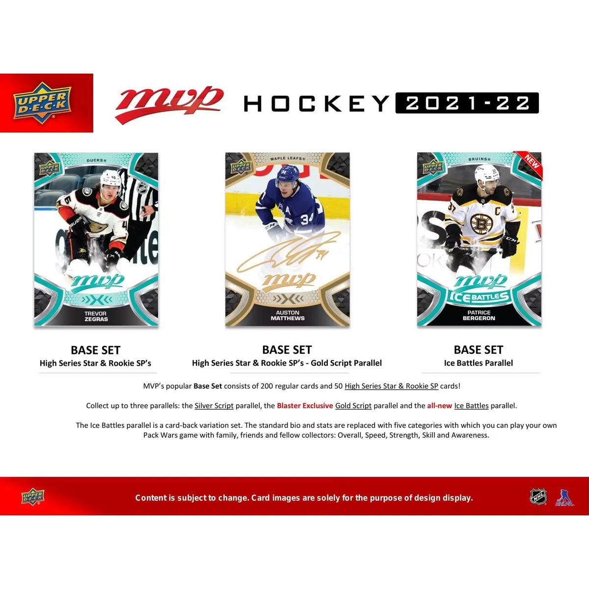 2021-22 Upper Deck MVP Hockey Blaster Box (Ships Sealed Only)