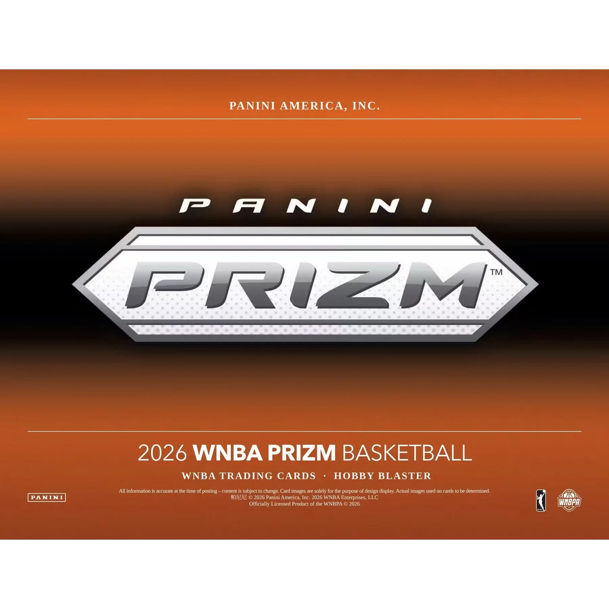 2026 Panini Prizm WNBA Basketball Blaster Hobby Box (Presell) (Ships Sealed Only)