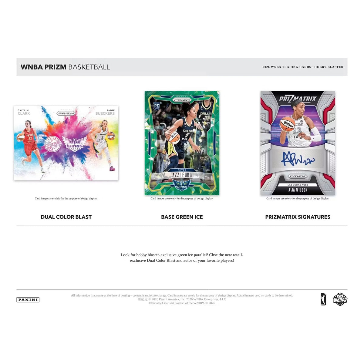 2026 Panini Prizm WNBA Basketball Blaster Hobby Box (Presell) (Ships Sealed Only)