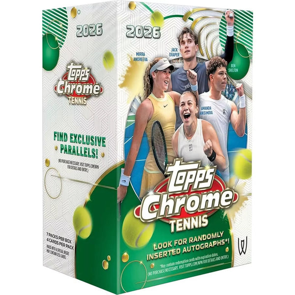 2026 Topps Chrome Tennis Blaster Box | Presell (Ships Sealed Only)