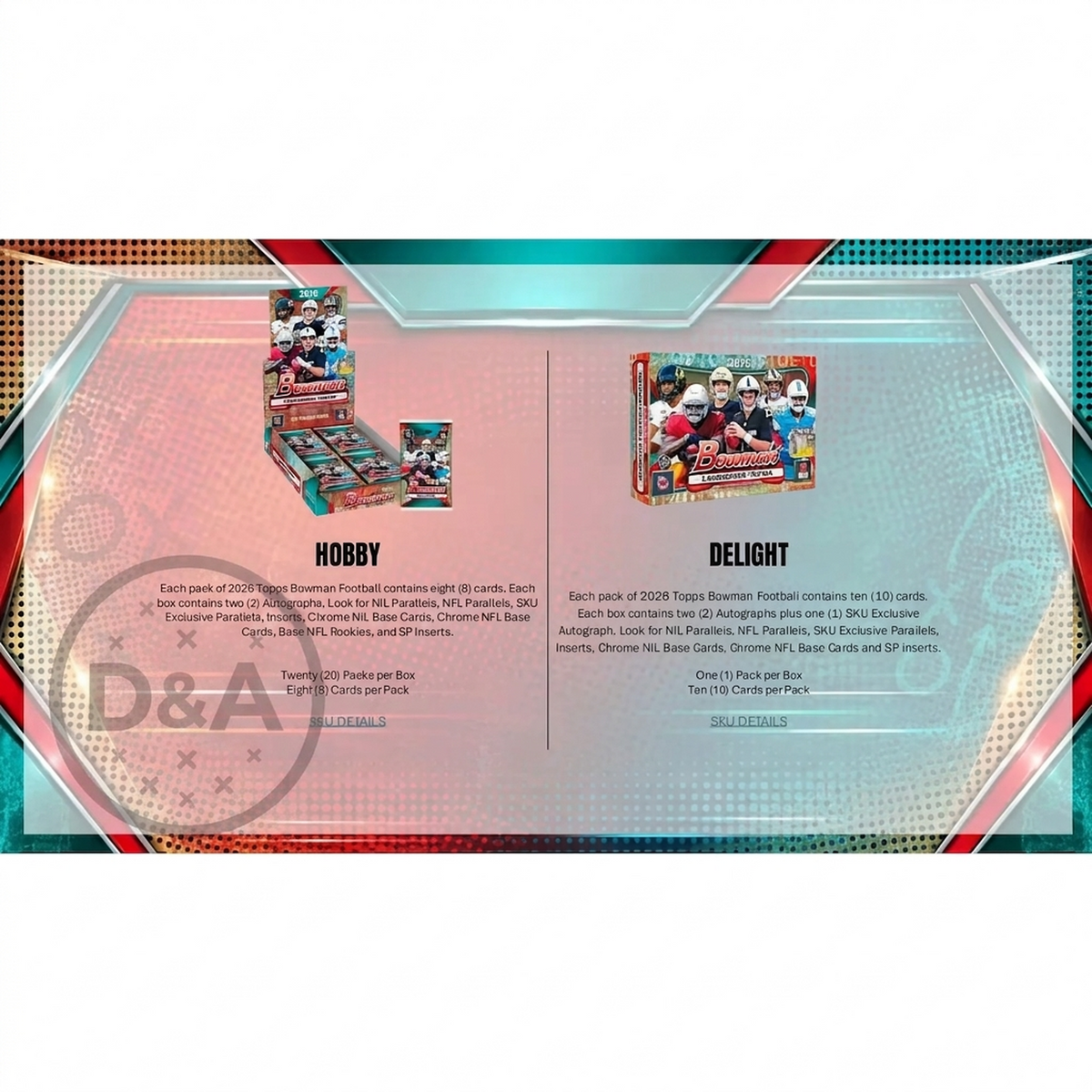 2026 Bowman Football Blaster Box | NFL & Prospect Autographs | P4296704