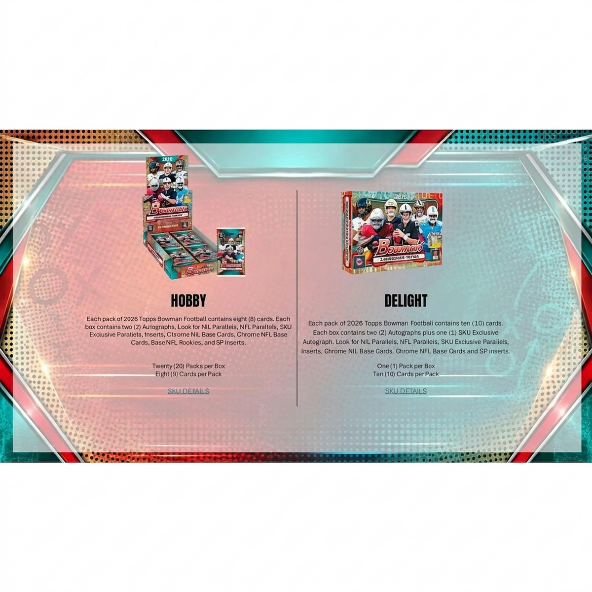 2026 Bowman Football Hobby Box | Presell (Ships Sealed Only) | P4296705