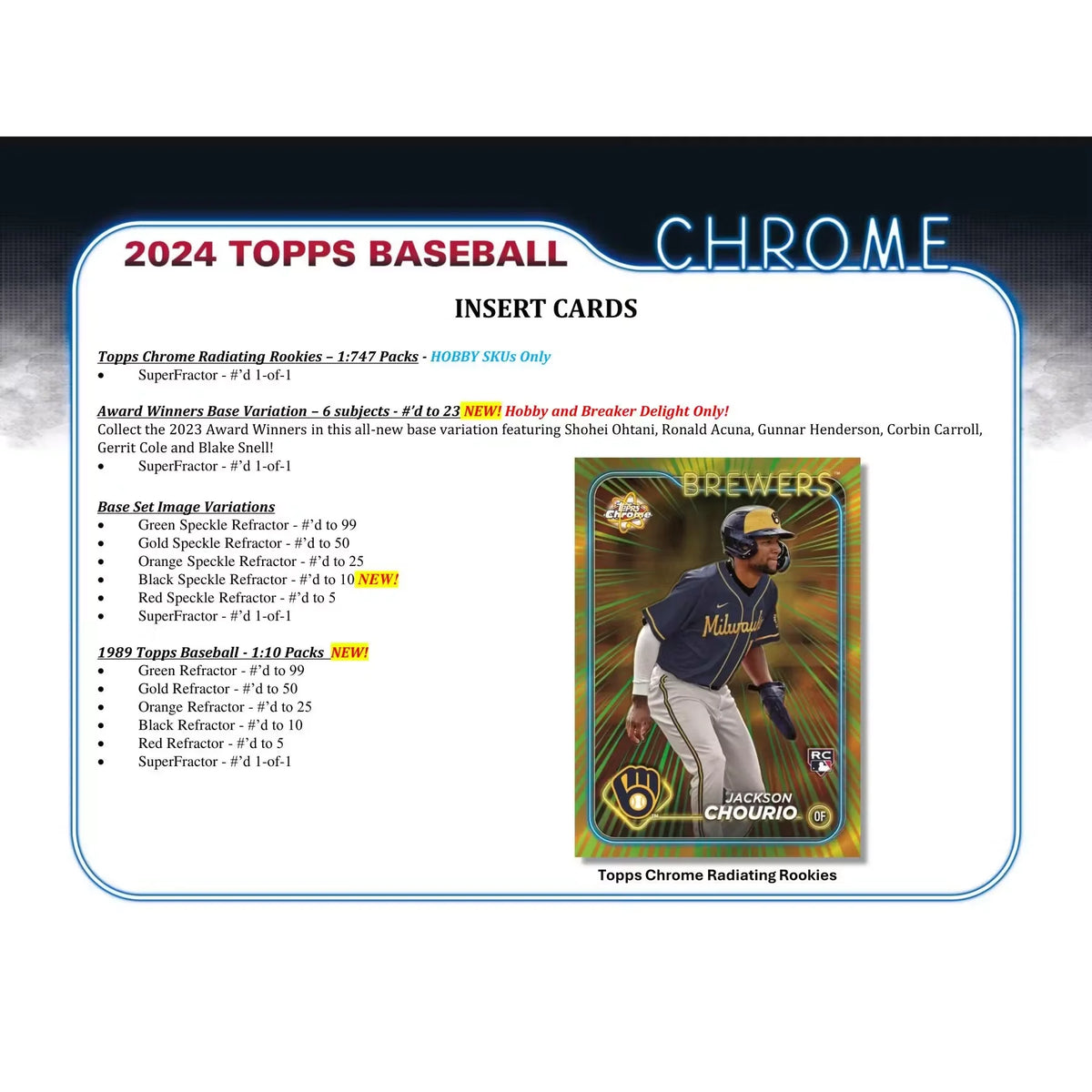 2024 Topps Chrome Baseball Breaker Delight Box | Two Autographs | P4298301