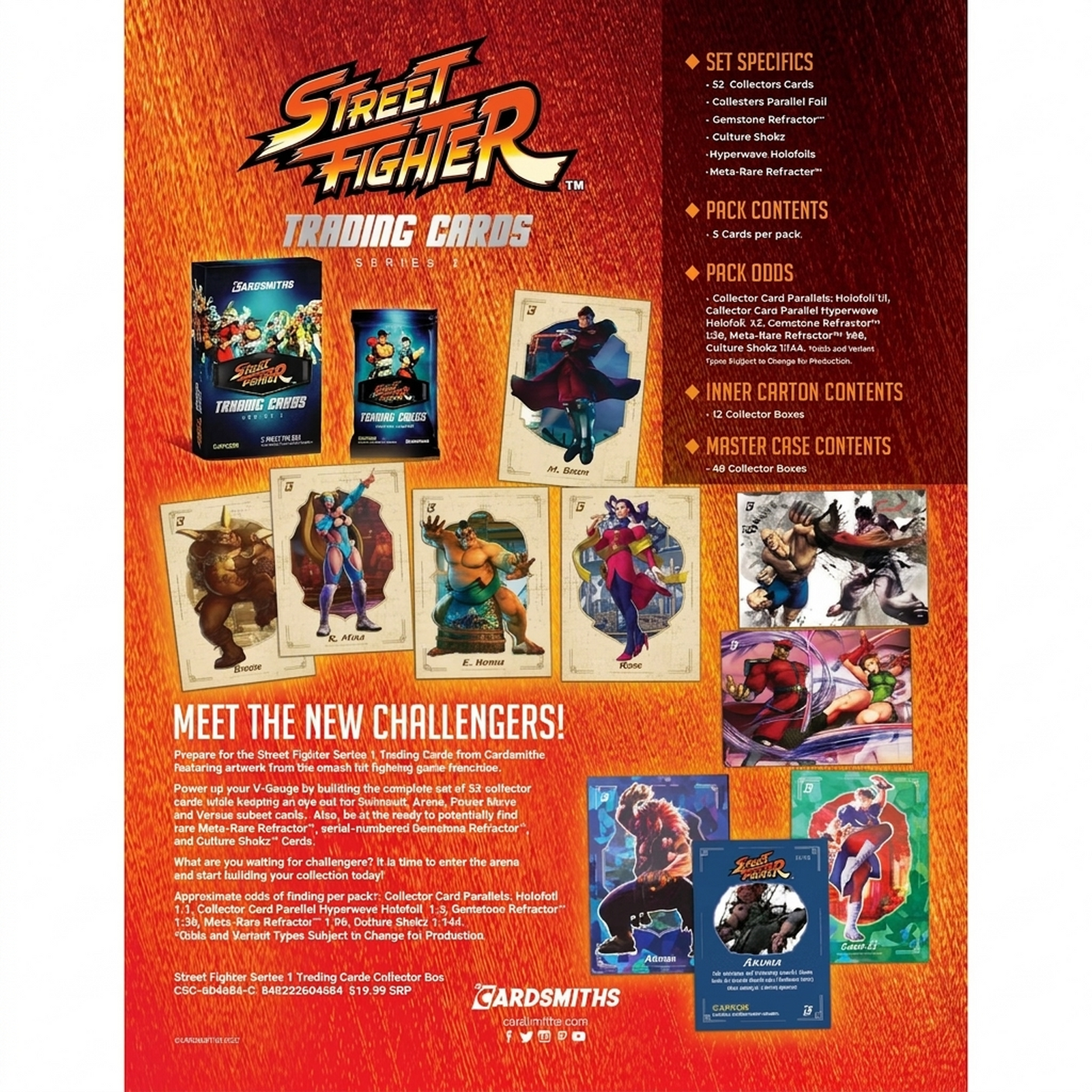 Street Fighter Trading Cards Series 1 Collector Box | 2023 Cardsmiths (Ships Sealed Only)
