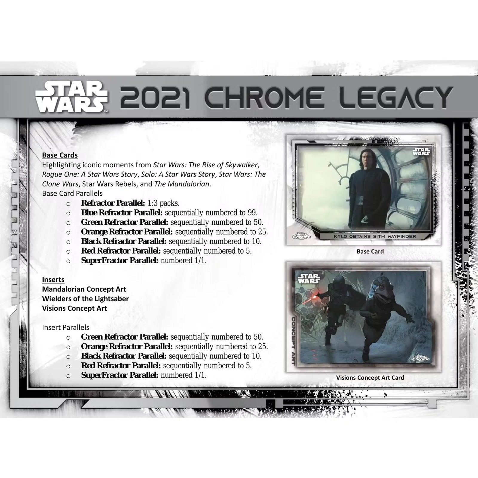 2021 Topps Star Wars Chrome Legacy Hobby Box | Master Box (Ships Sealed Only)