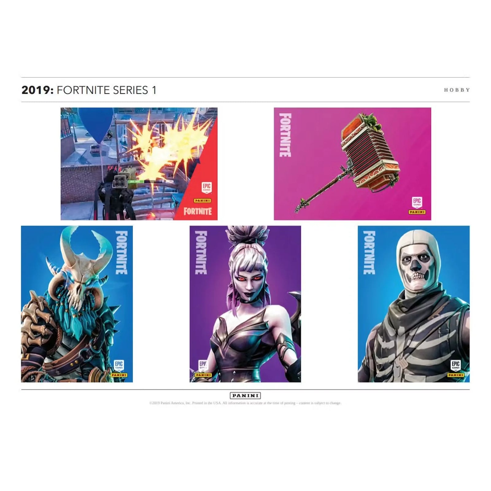 Fortnite Series 1 Trading Cards Hobby Box | 2019 Panini USA Print (Ships Sealed Only)