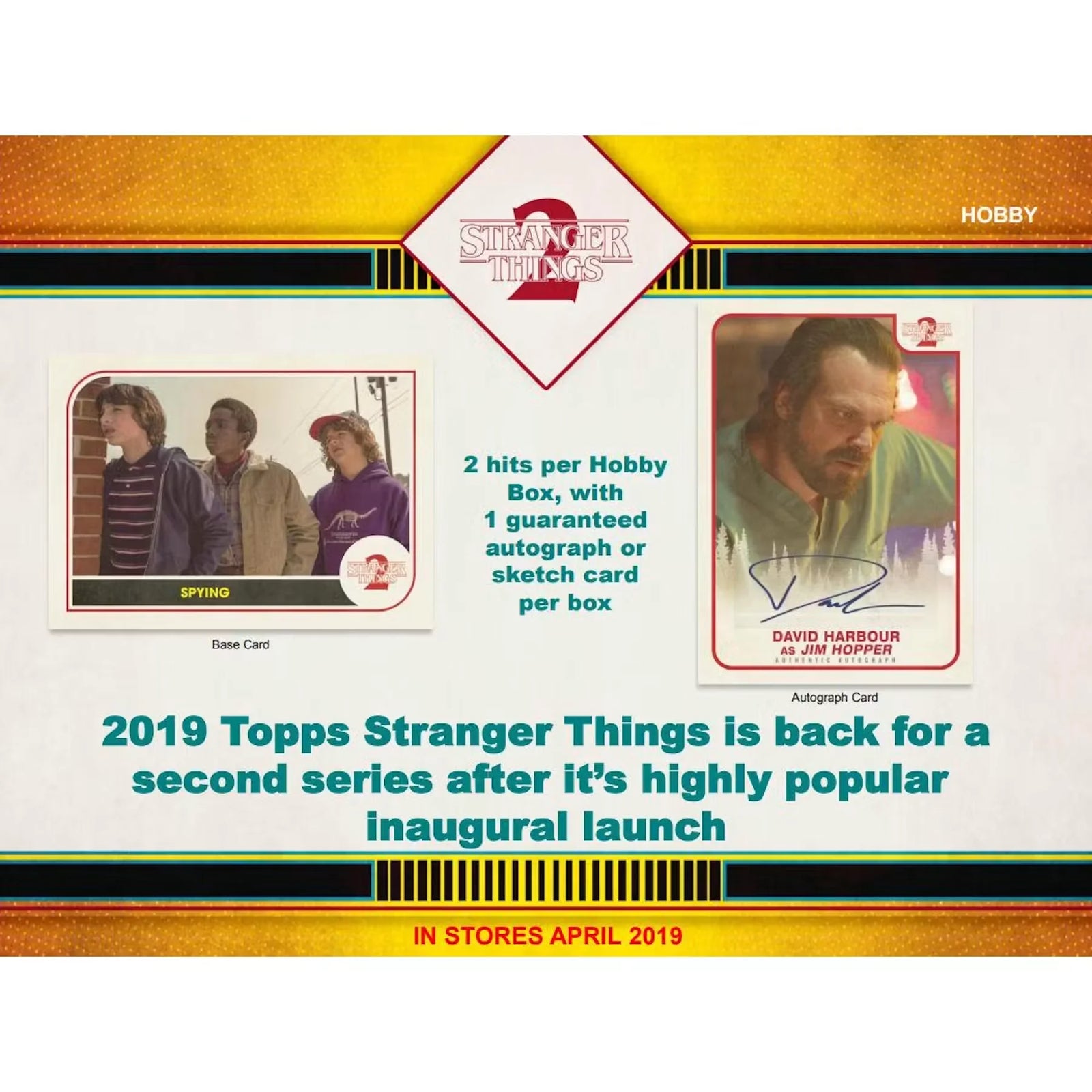 2019 Topps Stranger Things Season 2 Hobby Box | 24 Packs (Ships Sealed Only)
