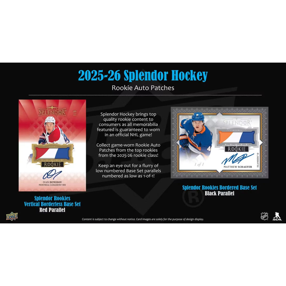 2025-26 Upper Deck Splendor Hockey Hobby Box | Premium Presell | P5176648