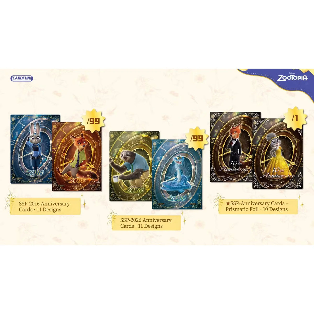 2026 Card.Fun Zootopia 10th Anniversary Hobby Box | Presell (Ships Sealed Only) | P5176703