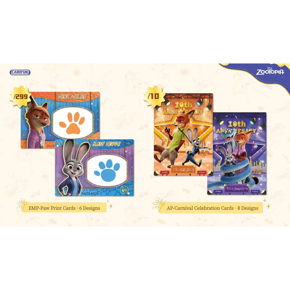 2026 Card.Fun Zootopia 10th Anniversary Hobby Box | Presell (Ships Sealed Only) | P5176703