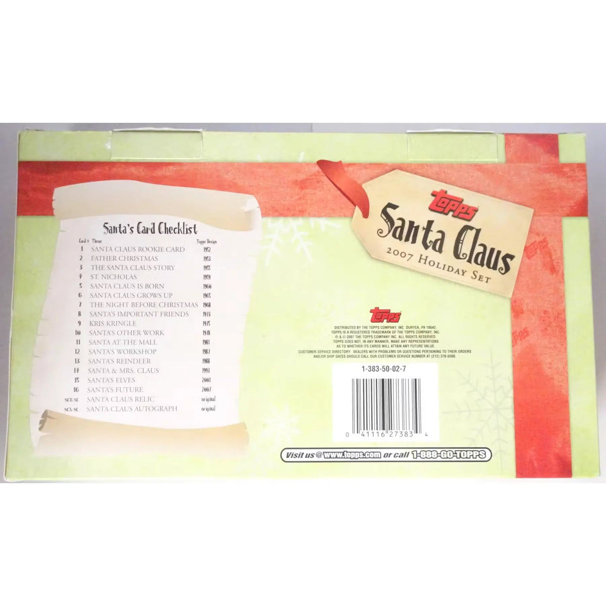 2007 Topps Santa Claus Holiday Set Box | 18 Cards with Rookie, Relic & Auto | P5176954