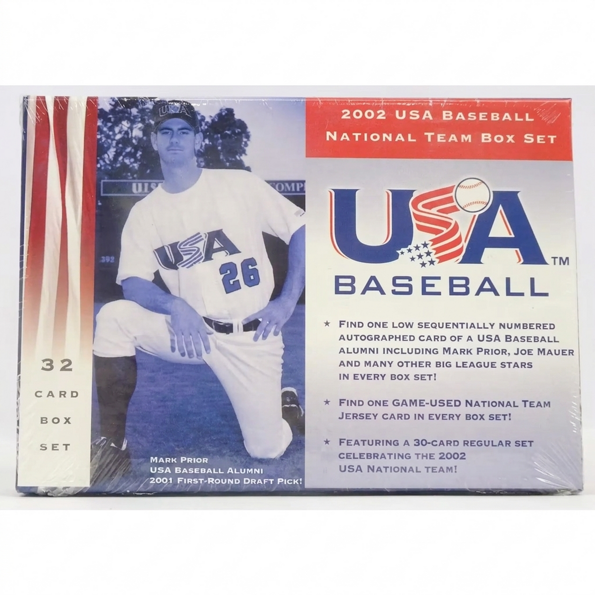 2002 Upper Deck Team USA Baseball Factory Set | 32 Cards with Autograph & | P5177381