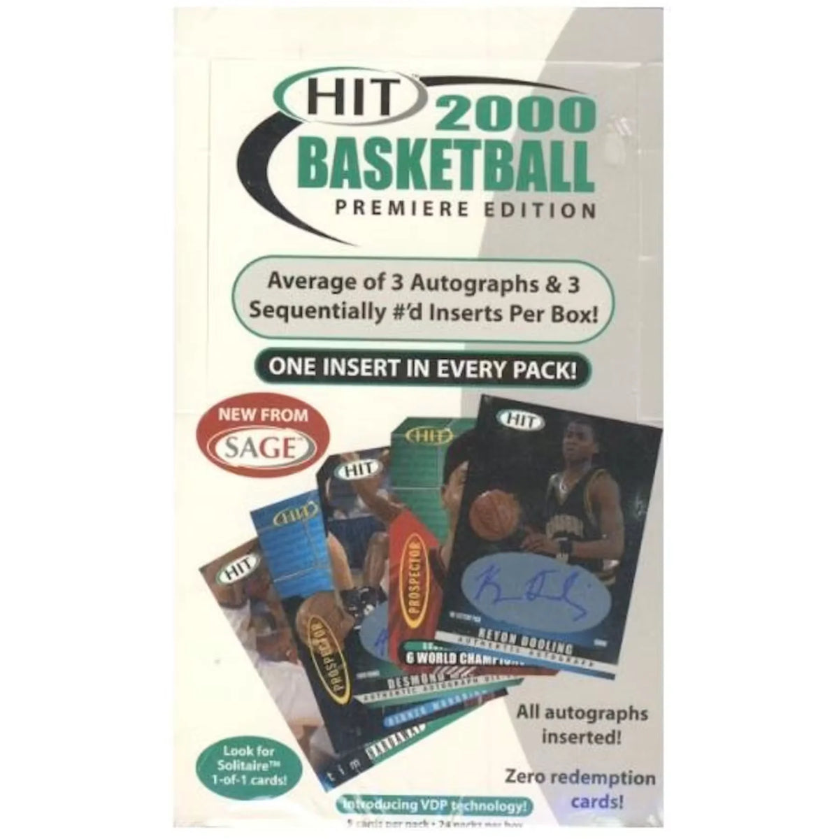 2000-01 Sage Hit Basketball Hobby Box | P5177653