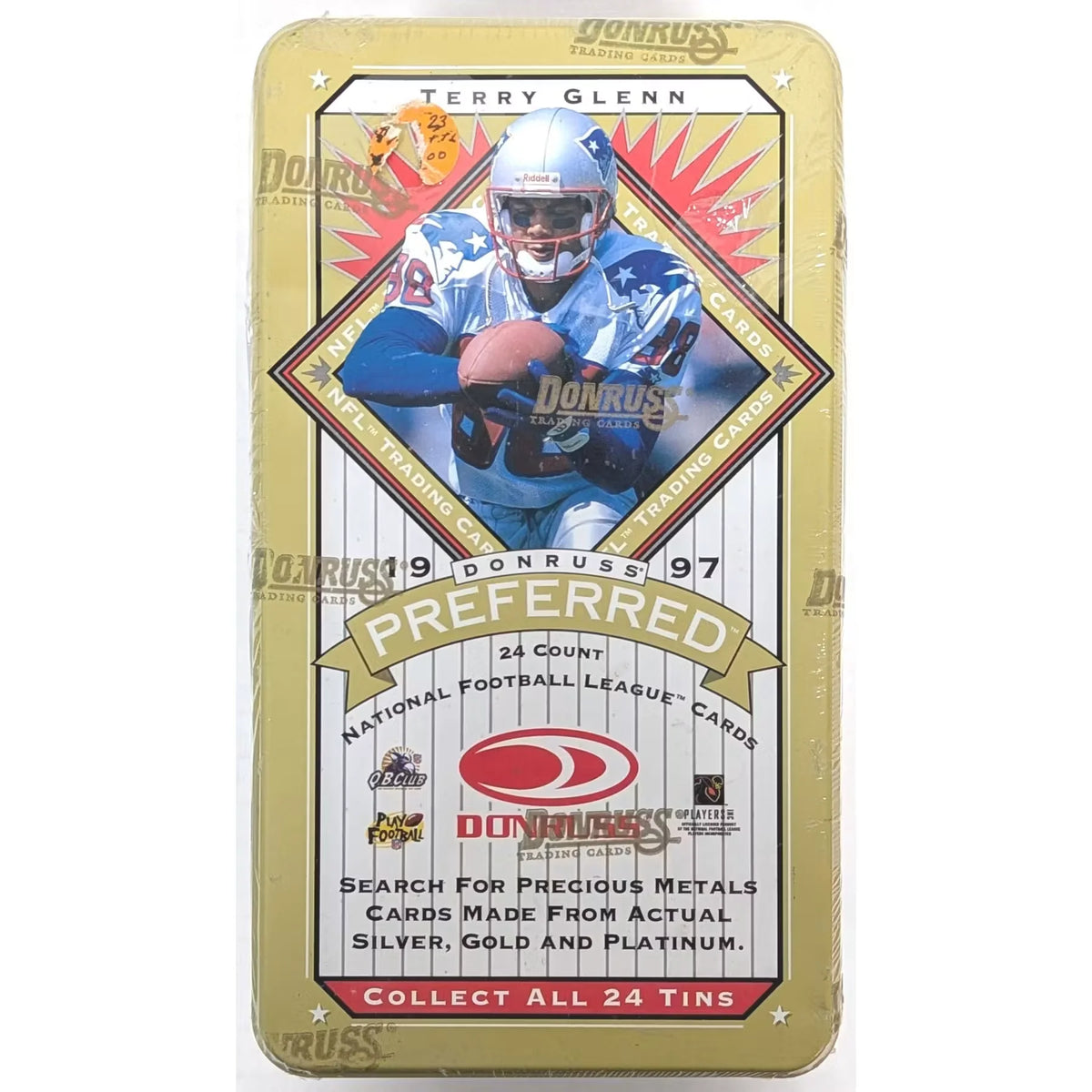 1997 Donruss Preferred Gold Football Hobby Tin | 24 Packs (Ships Sealed Only) | P5177763