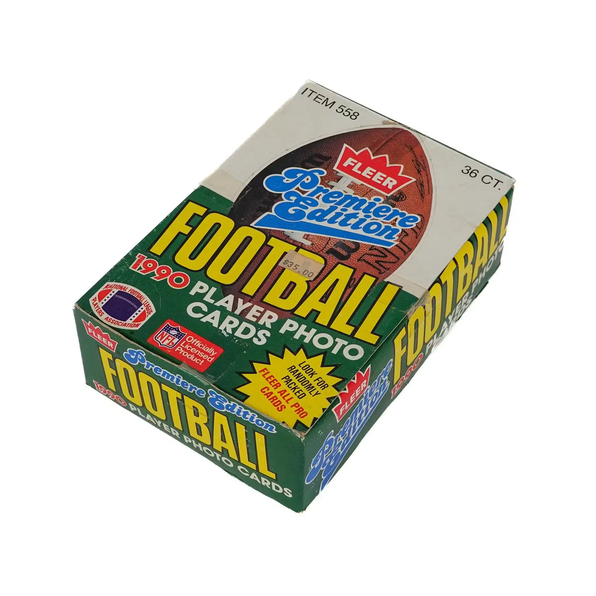 1990 Fleer Football Wax Box | 36 Packs, 15 Cards Per Pack | P5177787