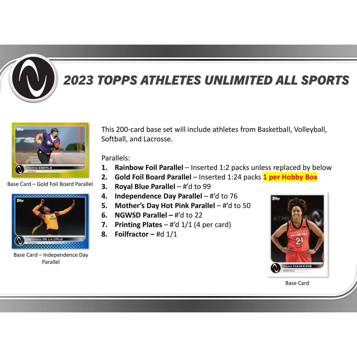 2023 Topps Athletes Unlimited All Sports Hobby Box (Ships Sealed Only) | P5177986