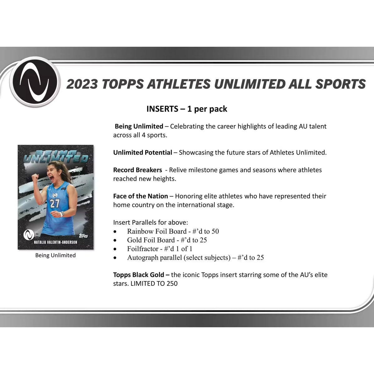 2023 Topps Athletes Unlimited All Sports Hobby Box (Ships Sealed Only) | P5177986