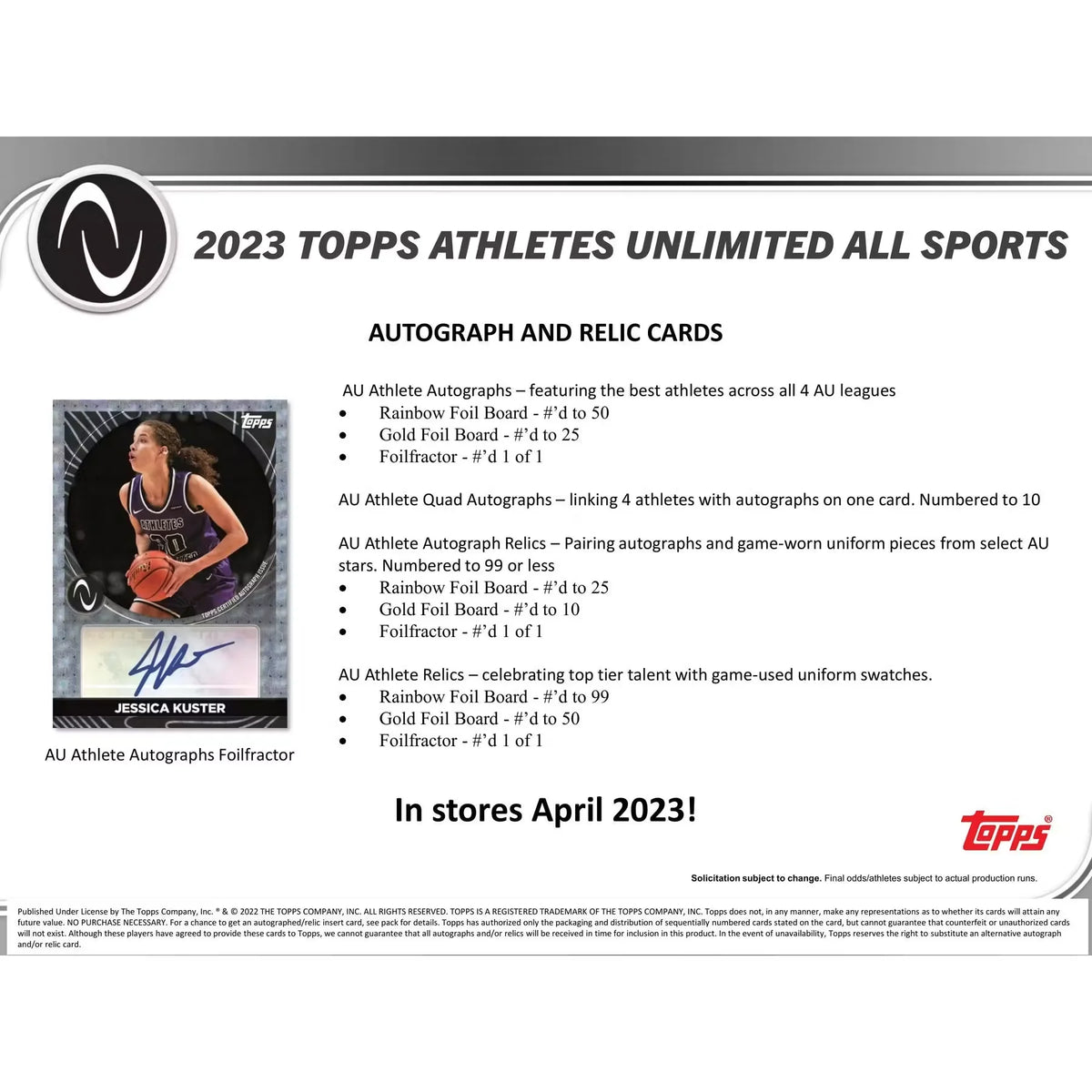 2023 Topps Athletes Unlimited All Sports Hobby Box (Ships Sealed Only) | P5177986