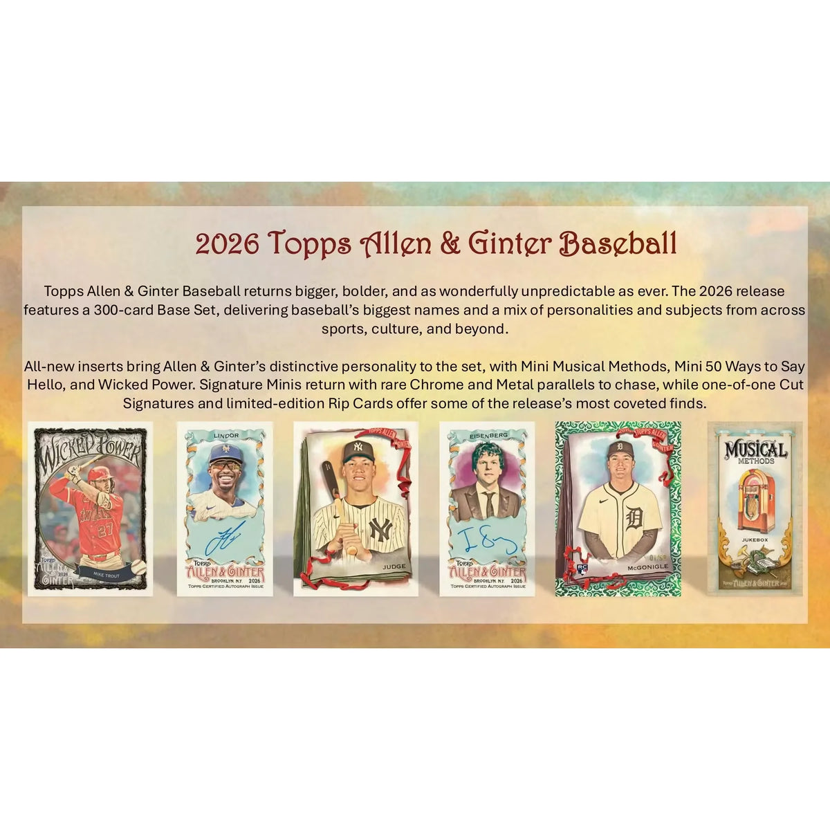 2026 Topps Allen & Ginter Baseball Hobby Box | Presell (Ships Sealed Only) | P5178216