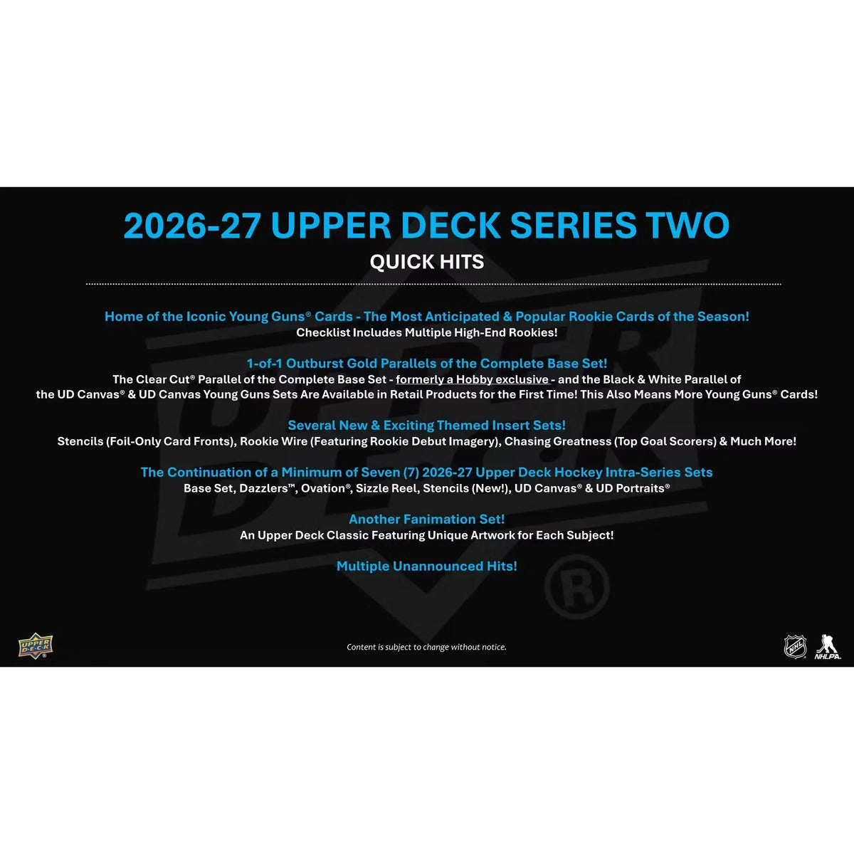 2026-27 Upper Deck Series 2 Hockey Blaster Box | Retail Presell | P5178278