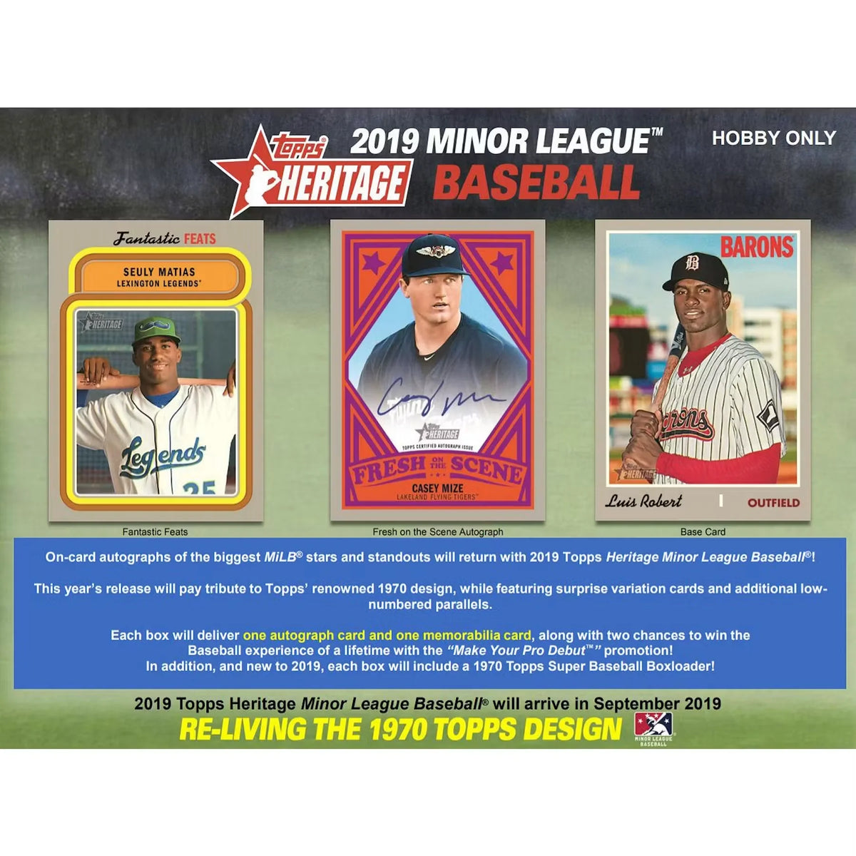2019 Topps Heritage Minor League Baseball Hobby Box (Ships Sealed Only) - D | P5178550