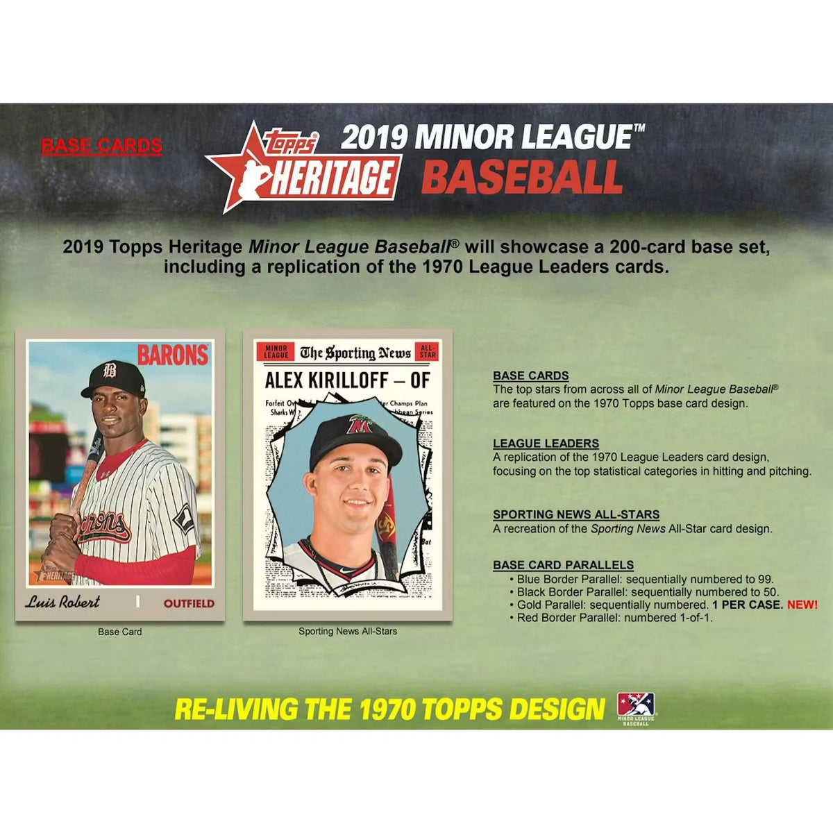 2019 Topps Heritage Minor League Baseball Hobby Box (Ships Sealed Only) - D | P5178550