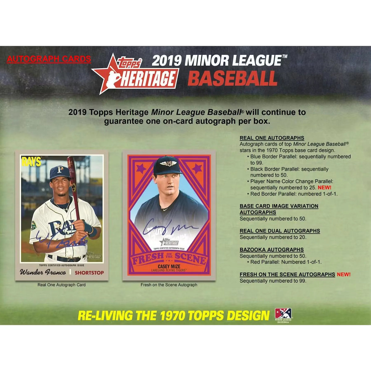 2019 Topps Heritage Minor League Baseball Hobby Box (Ships Sealed Only) - D | P5178550