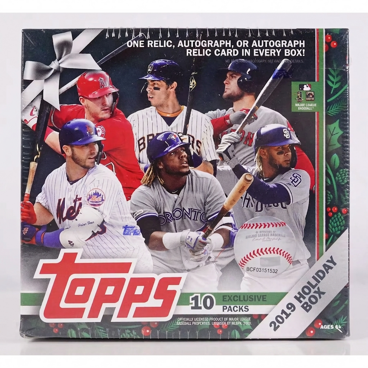 2019 Topps Holiday Baseball Mega Box | 10 Packs (Ships Sealed Only) | P5178551