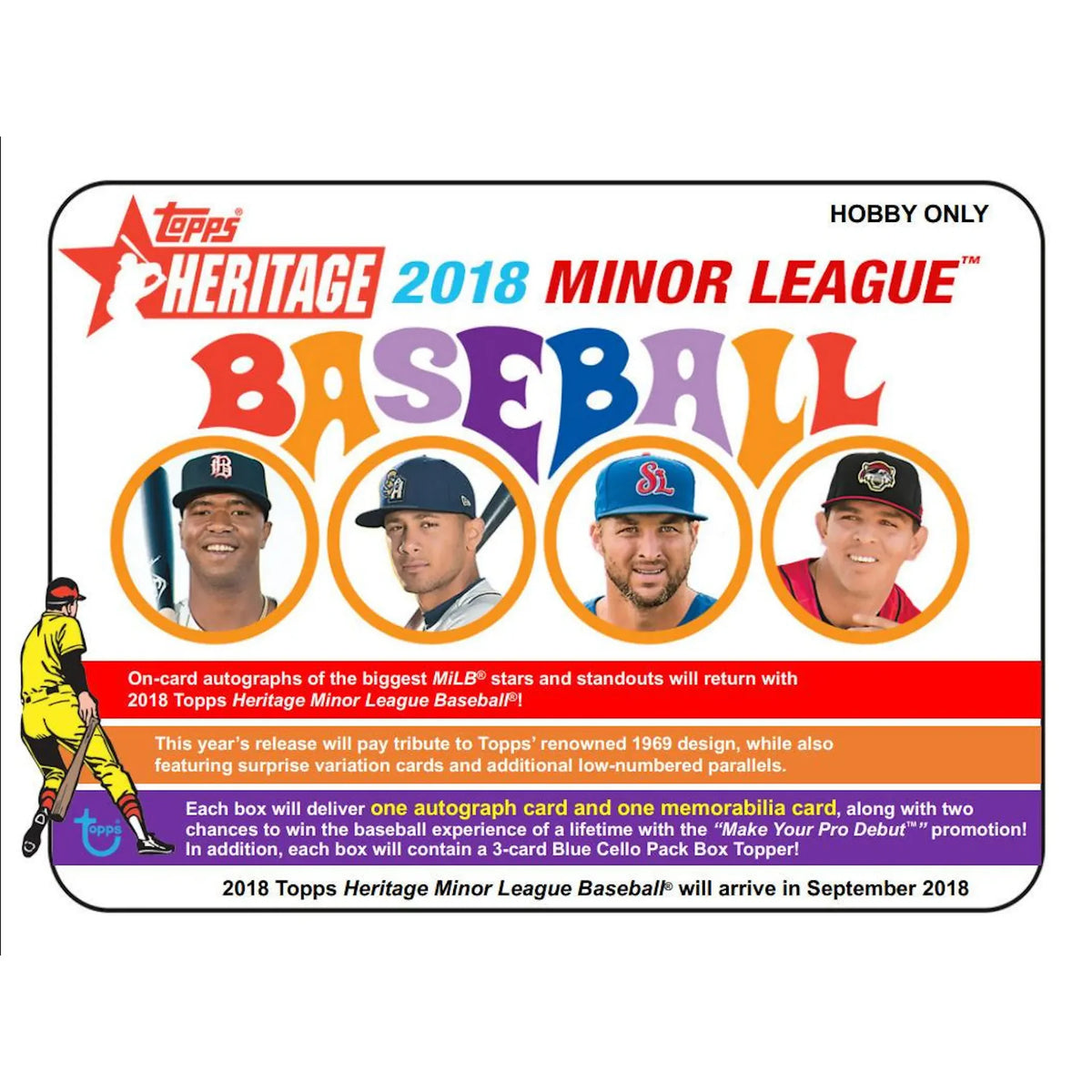 2018 Topps Heritage Minor League Baseball Hobby Box (Ships Sealed Only) - D | P5178559