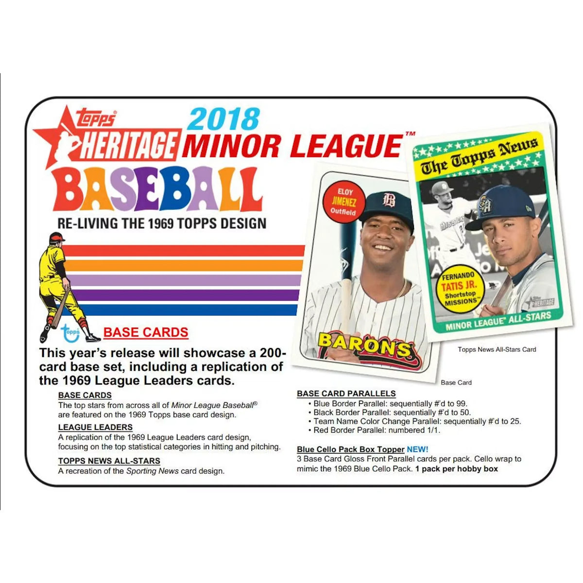 2018 Topps Heritage Minor League Baseball Hobby Box (Ships Sealed Only) - D | P5178559