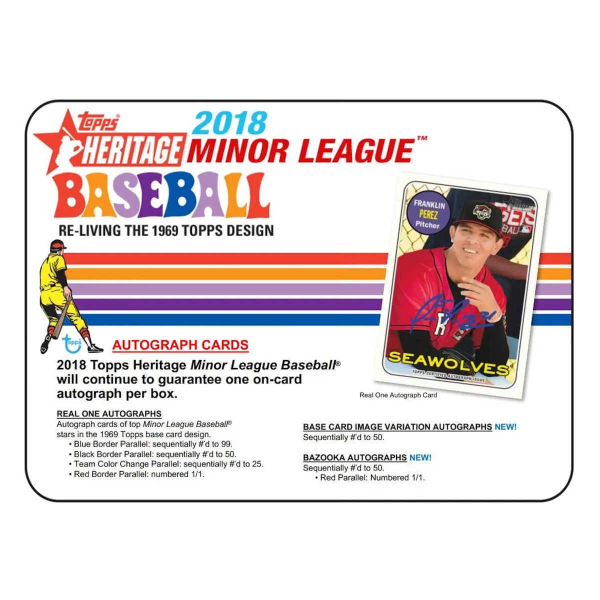 2018 Topps Heritage Minor League Baseball Hobby Box (Ships Sealed Only) - D | P5178559