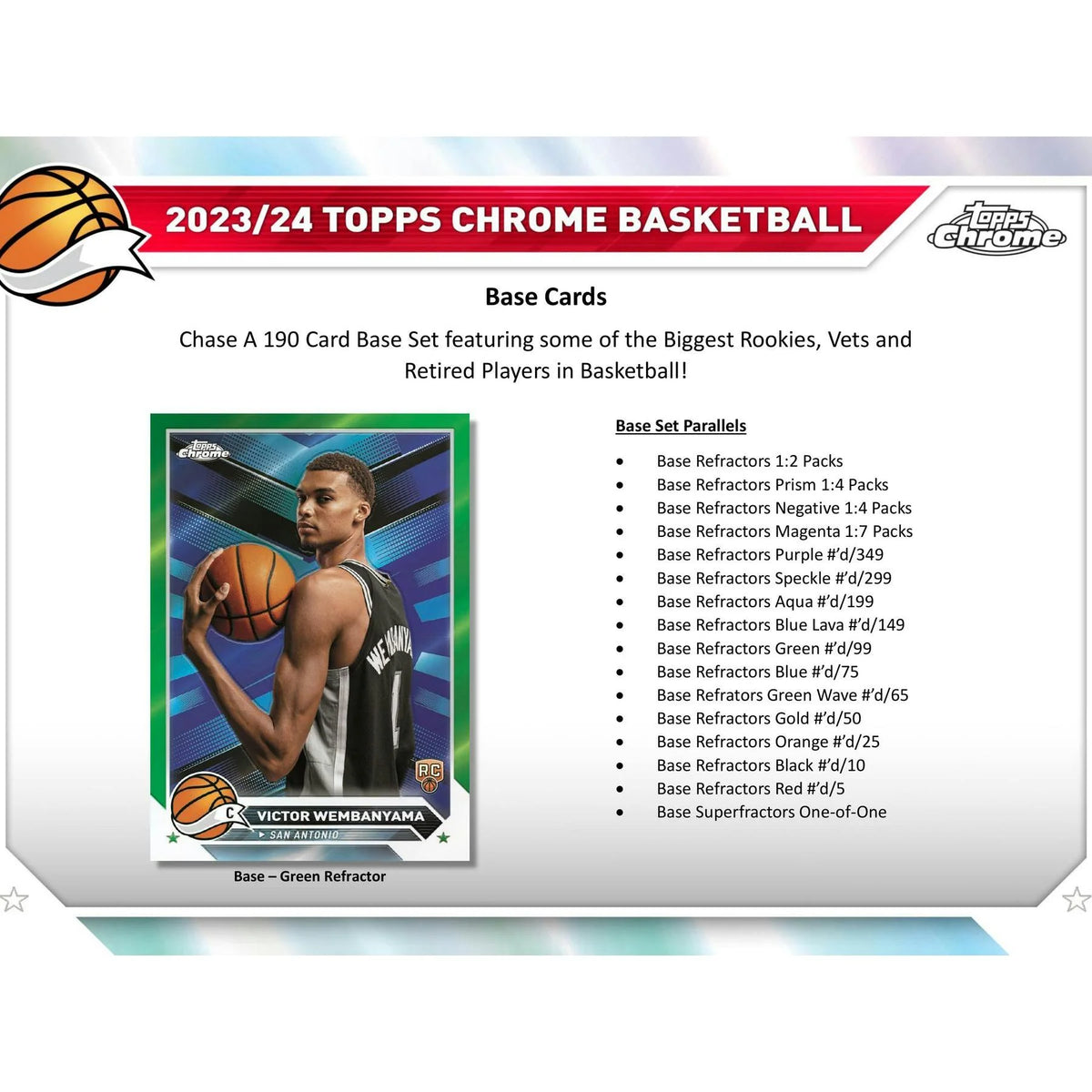 2023-24 Topps Chrome Basketball Hobby Box (Ships Sealed Only) | P5178701