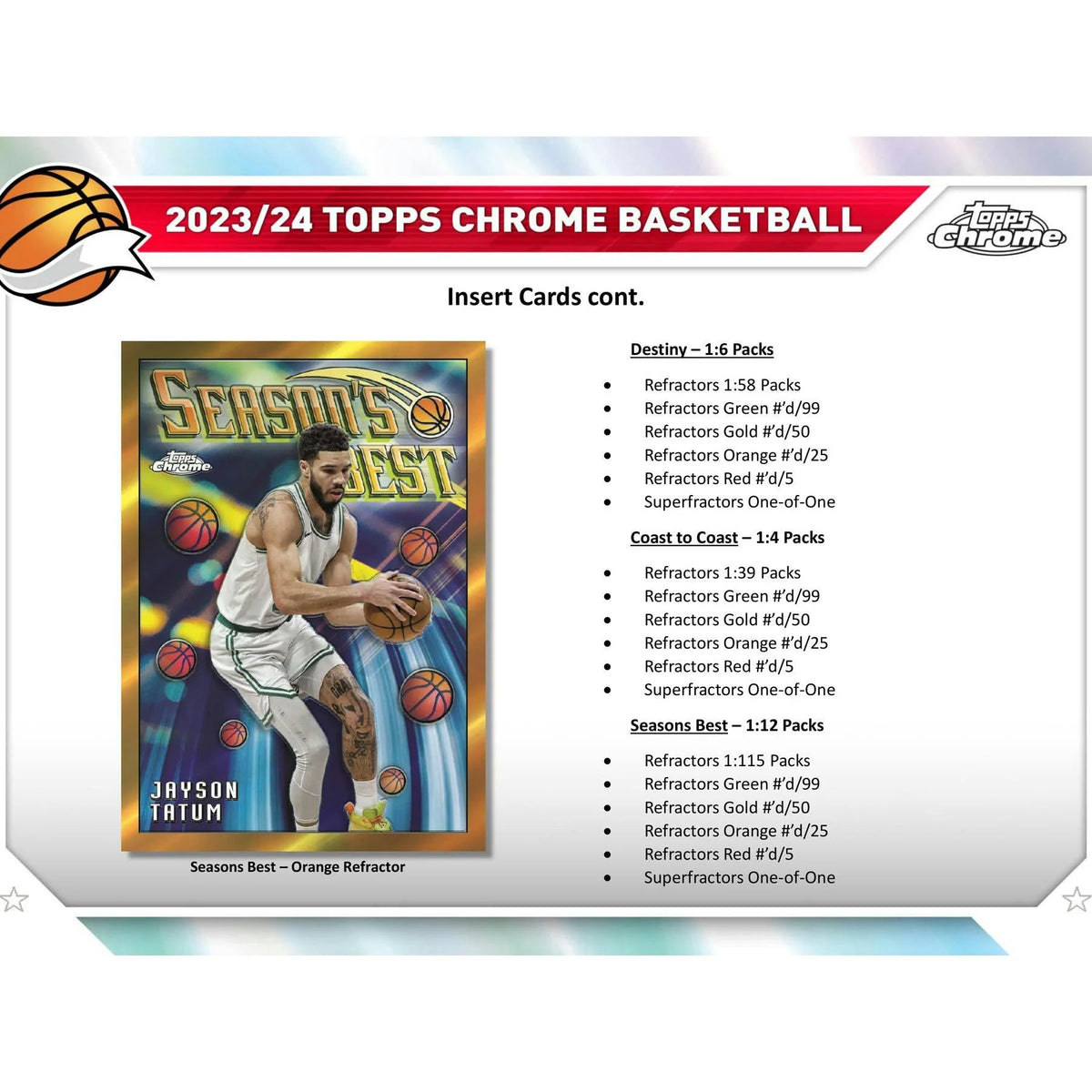 2023-24 Topps Chrome Basketball Hobby Box (Ships Sealed Only) | P5178701