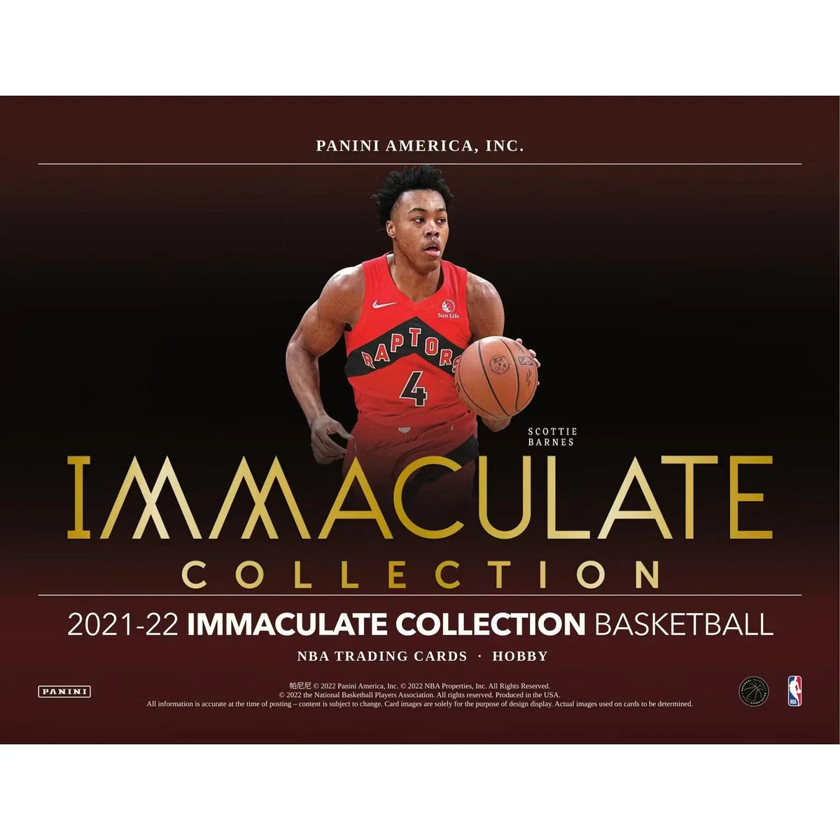 2021-22 Panini Immaculate Basketball Hobby Box (Ships Sealed Only) - D | P5178732