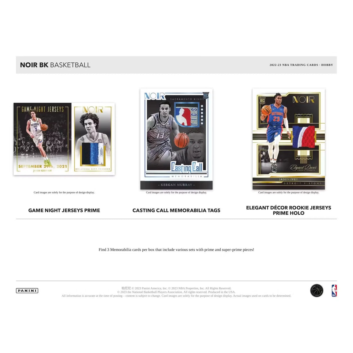 2022-23 Panini Noir Basketball Hobby Box | 4 Autographs Per Box | P5178995