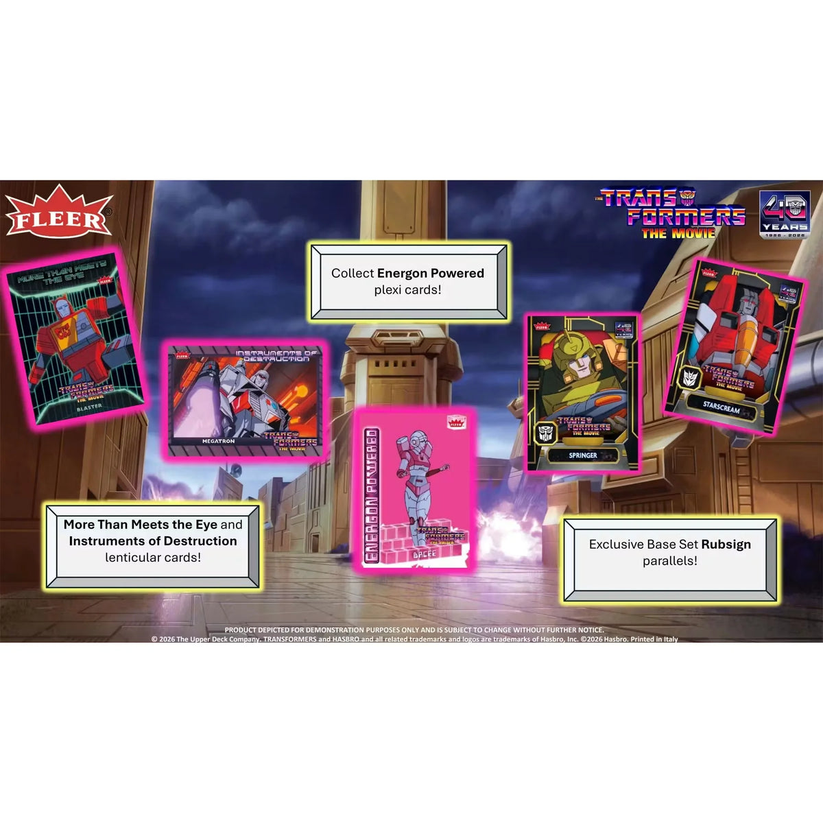 2026 Upper Deck Fleer The Transformers: The Movie 40th Anniversary Hobby Box | P5181642