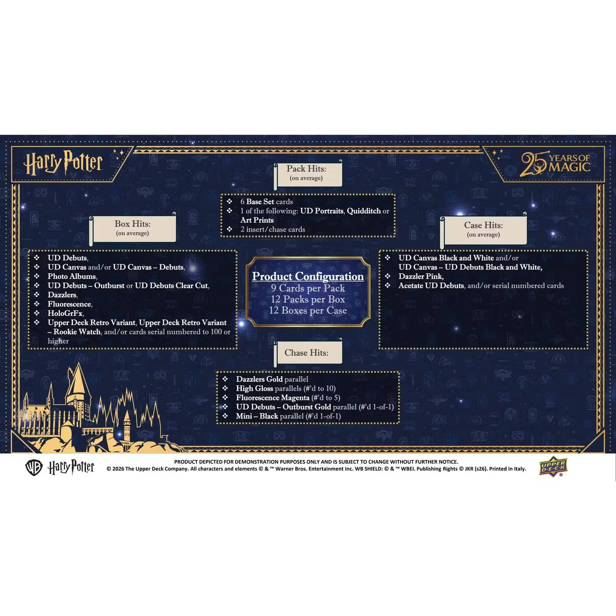 2026 Upper Deck Harry Potter Sorcerer's Stone 25th Anniversary Hobby Box | P5181646