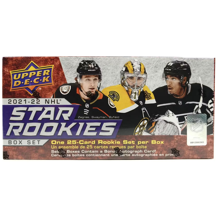 2021-22 Upper Deck NHL Rookie Box Set Hockey Hobby Box 25-Card (Ships Sealed Only)