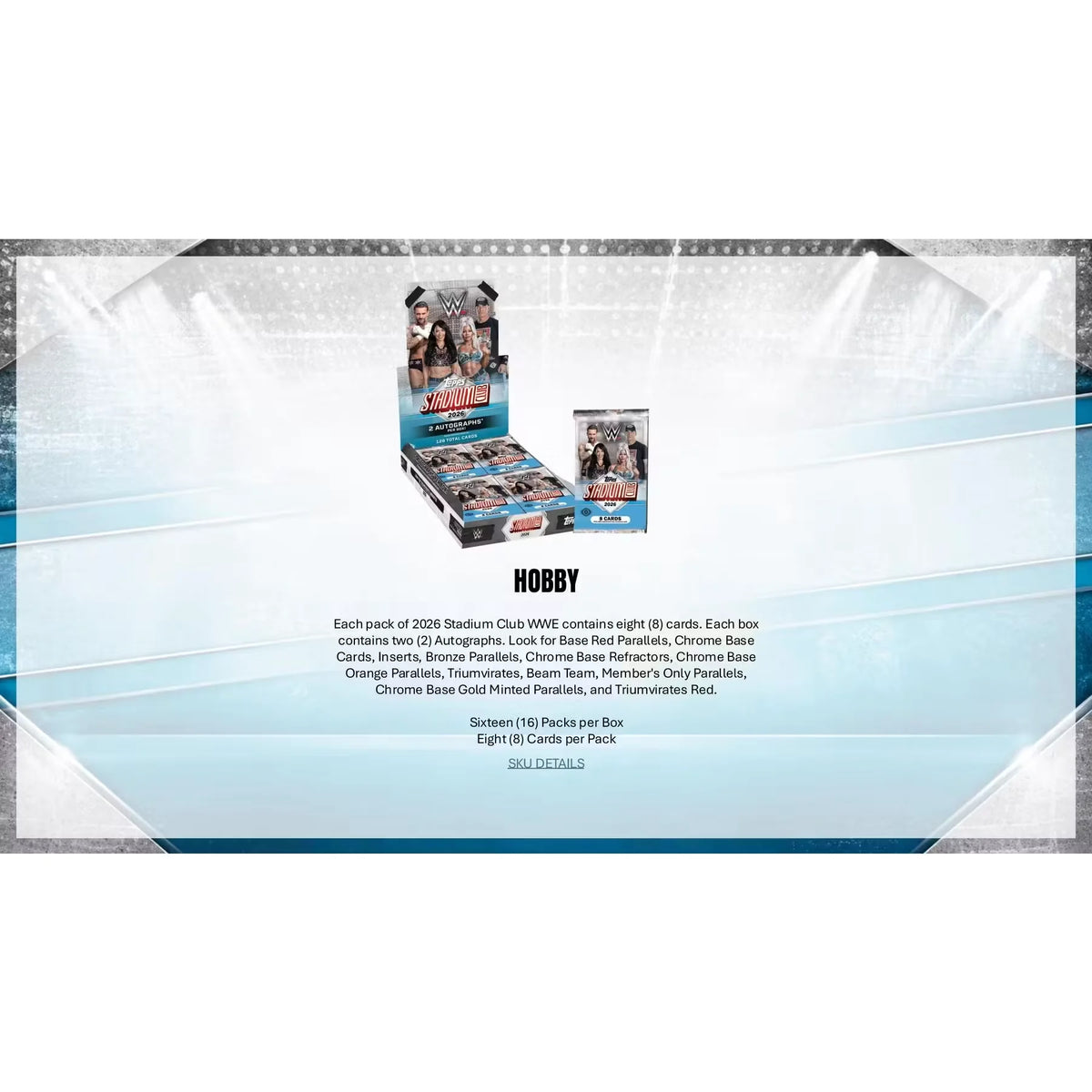 2026 Topps Stadium Club WWE Wrestling Hobby Box | Presell (Ships Sealed Only) | P5294519