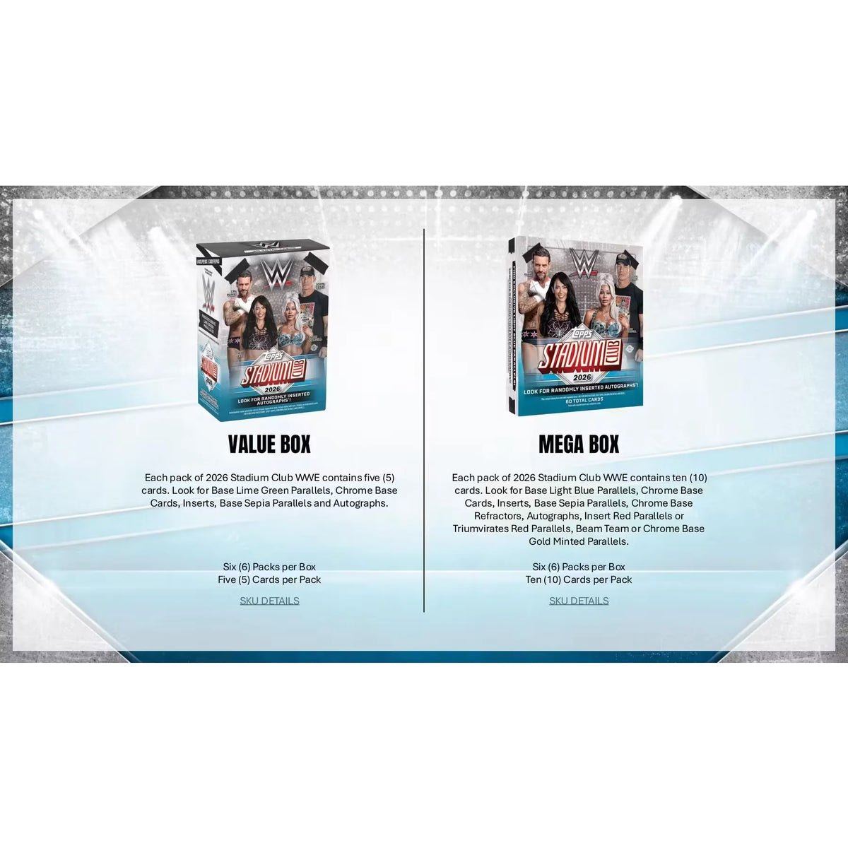 2026 Topps Stadium Club WWE Wrestling Hobby Box | Presell (Ships Sealed Only) | P5294519