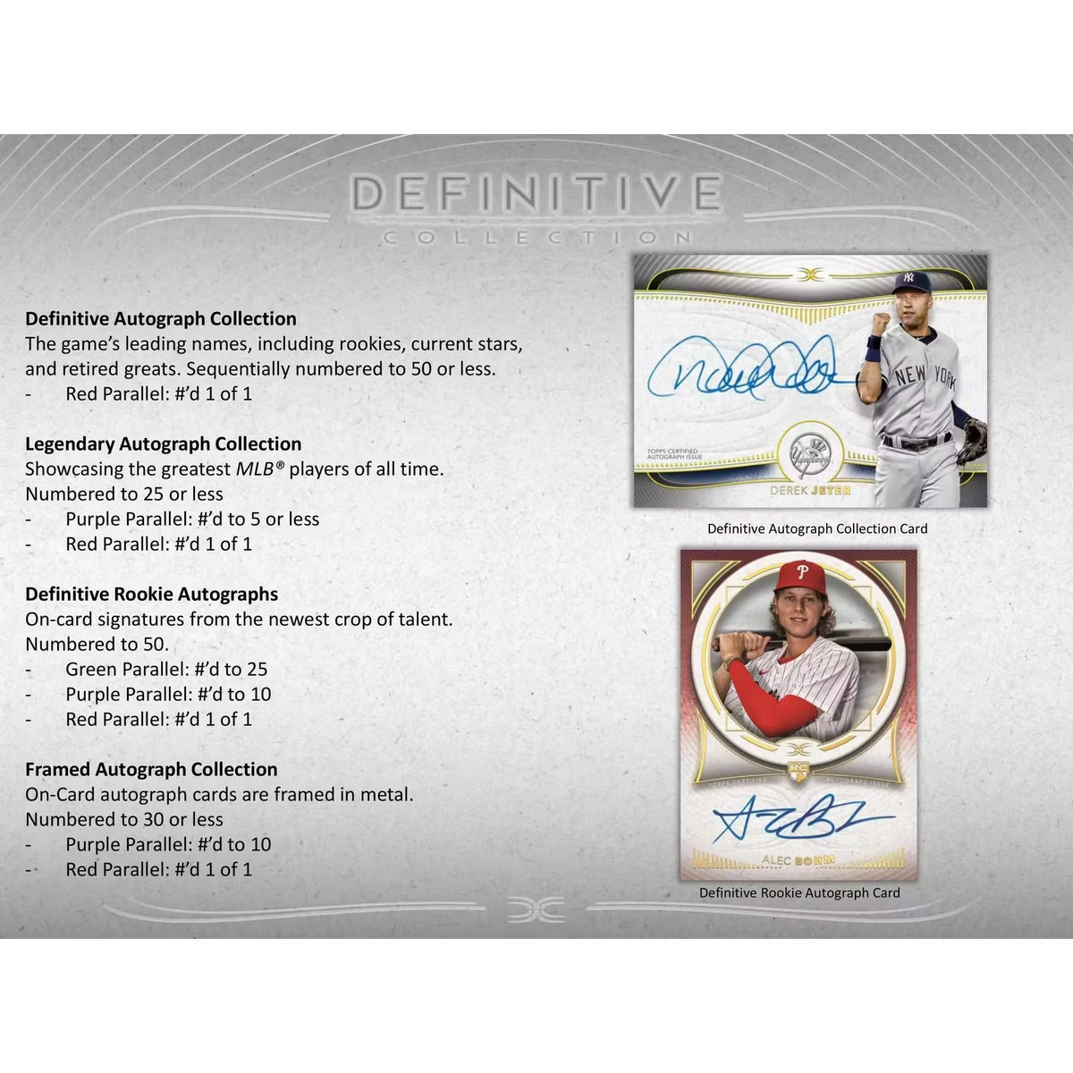 2021 Topps Definitive Collection Baseball Hobby Box (Ships Sealed Only) | P5418921